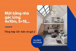 mặt bằng nhà gác lửng background